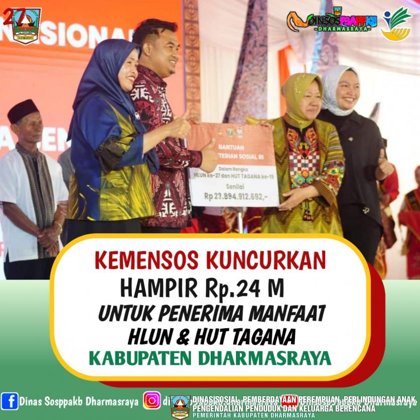 Kemensos Kucurkan Hampir Rp.24 M untuk Penerima Manfaat HLUN dan Hari Tagana Nasional di Dharmasraya