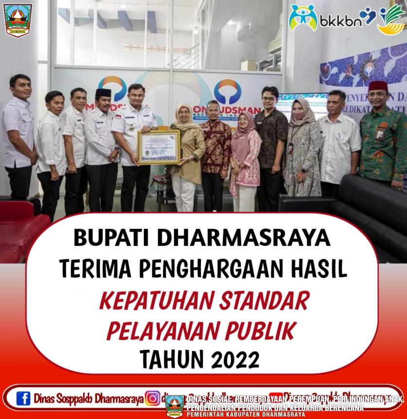 Penyerahan Penghargaan Hasil Kepatuhan Standar Pelayanan Publik Tahun 2022